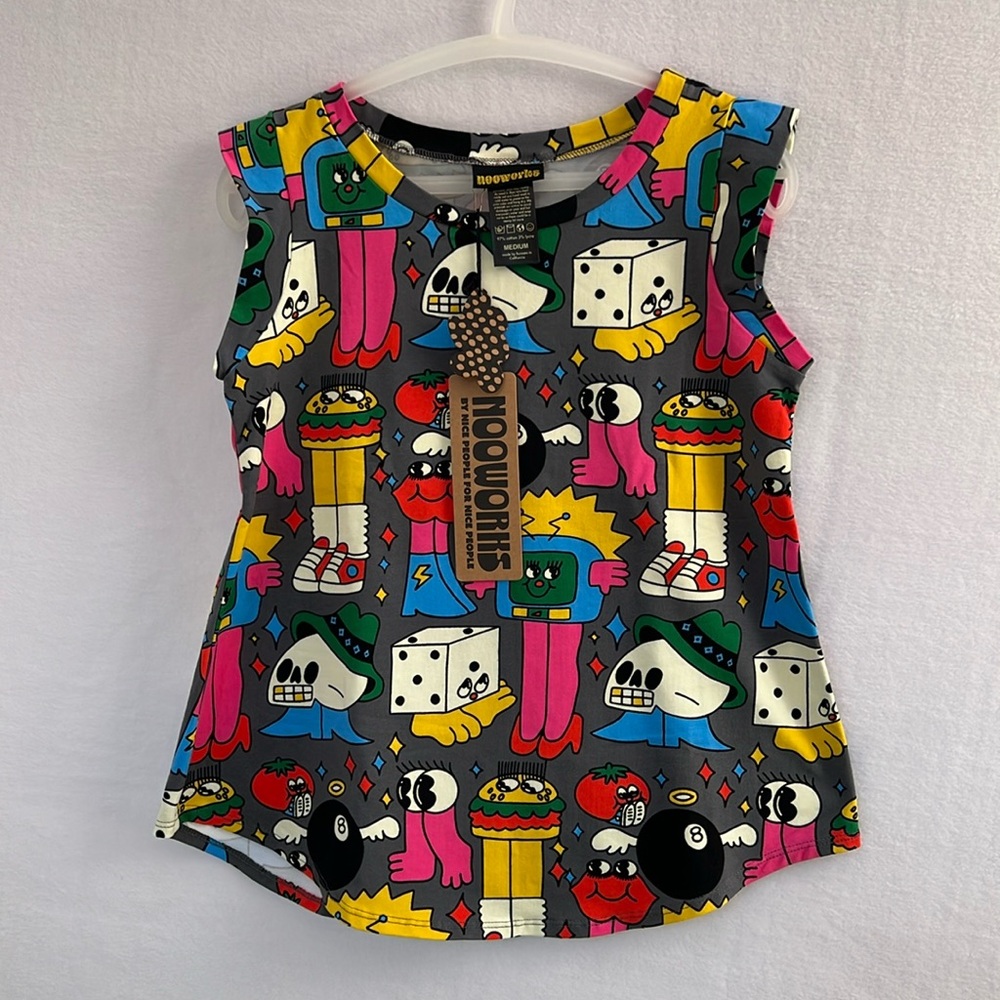 Nooworks Burger Babie muscle tee medium
